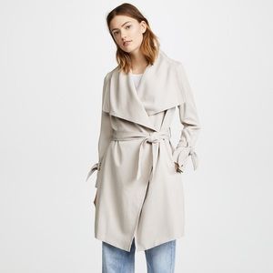 Club Monaco Ellayne Trench Coat in khaki.